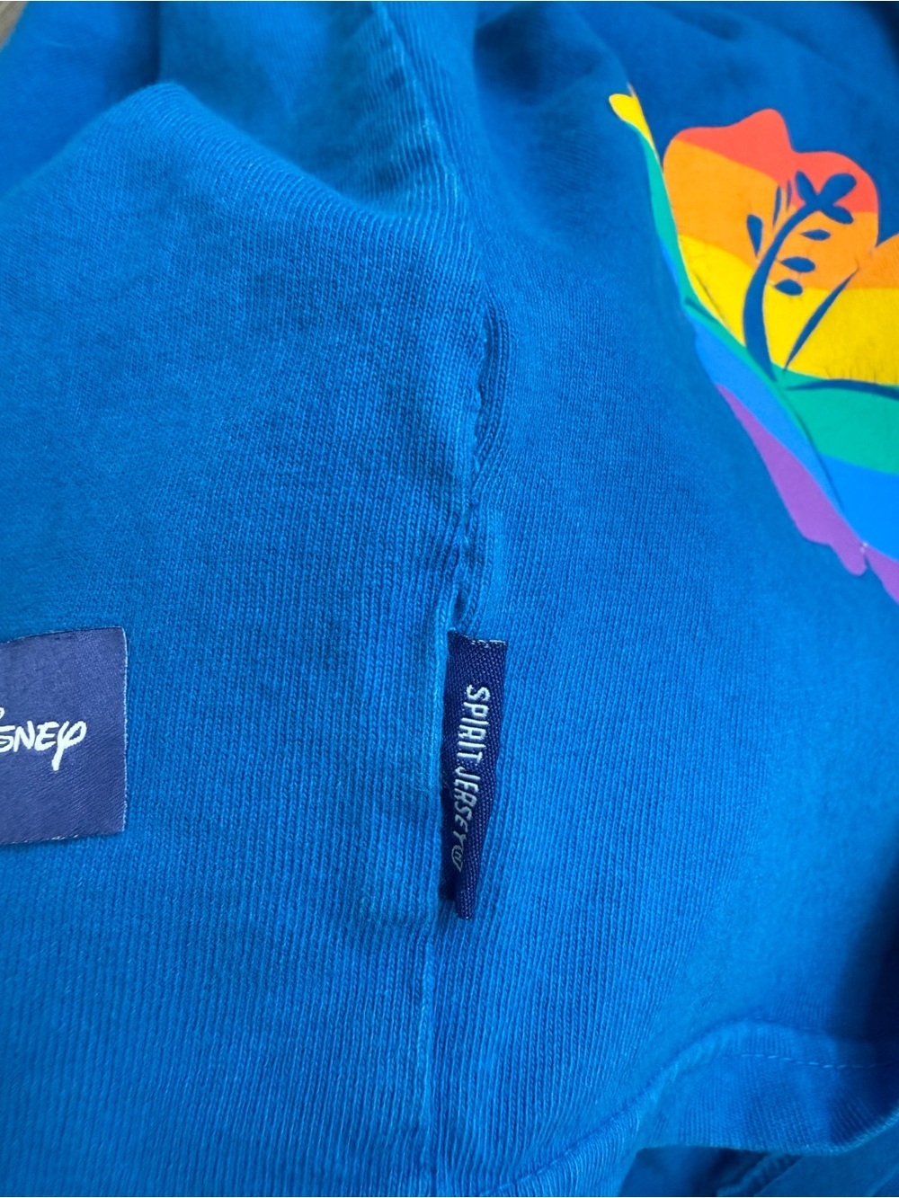 Aulani Disney Aloha Spirit Jersey Pride Collection Long Sleeve Blue Large - Picture 9 of 10